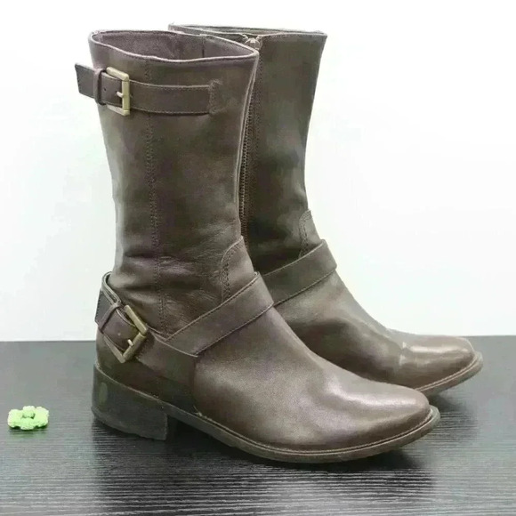 Cole Haan Leela Women's Brown Leather Harness Boot - Picture 2 of 10